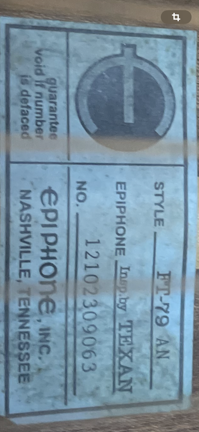 Epiphone Texan 2012. Indonesia