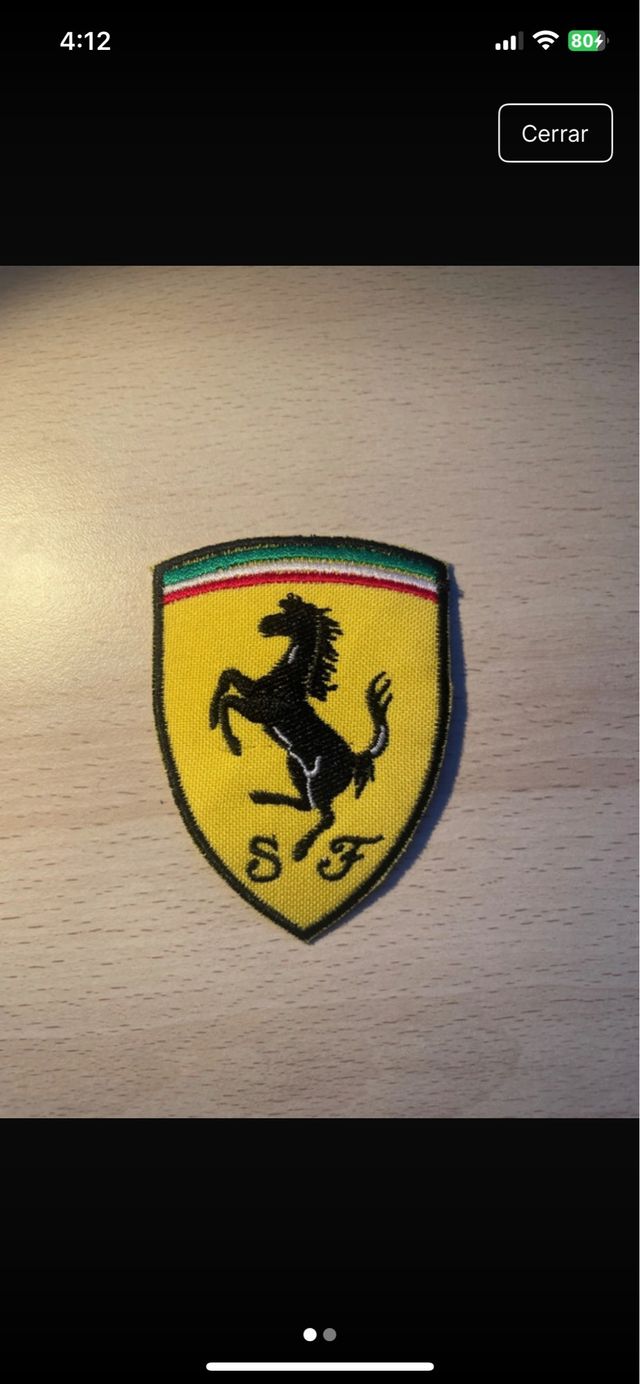 Parche Escudo Ferrari SF Negro