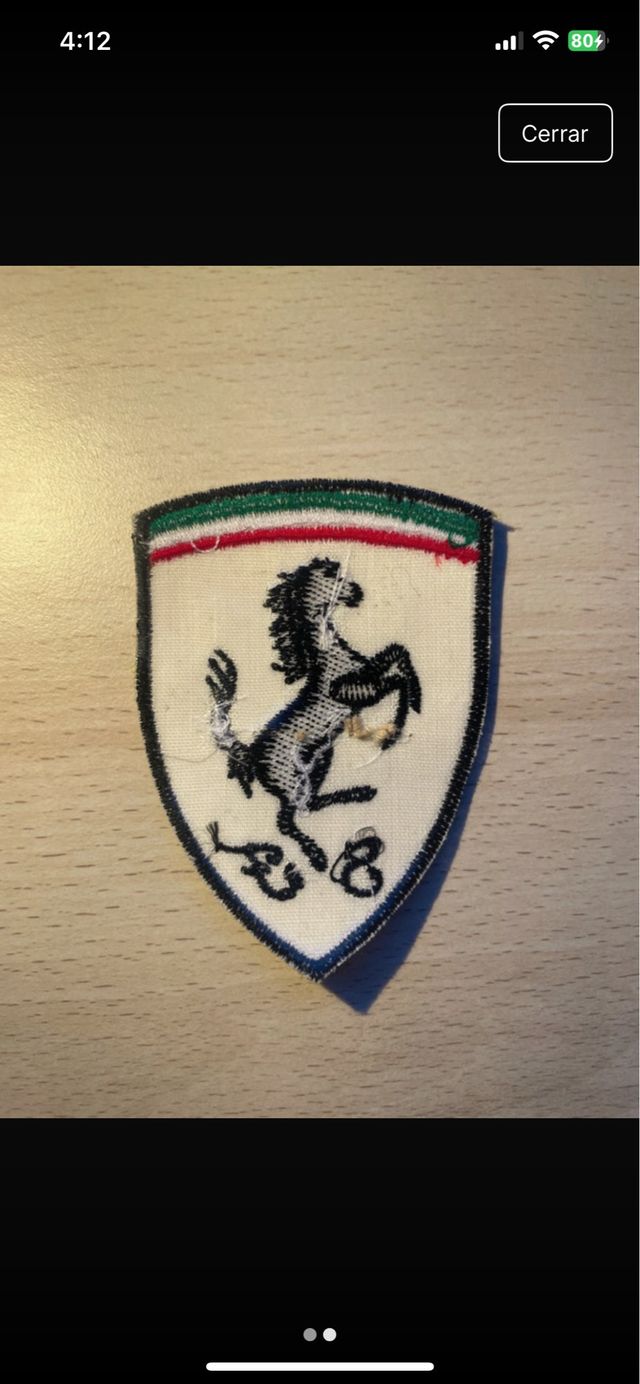 Parche Escudo Ferrari SF Negro
