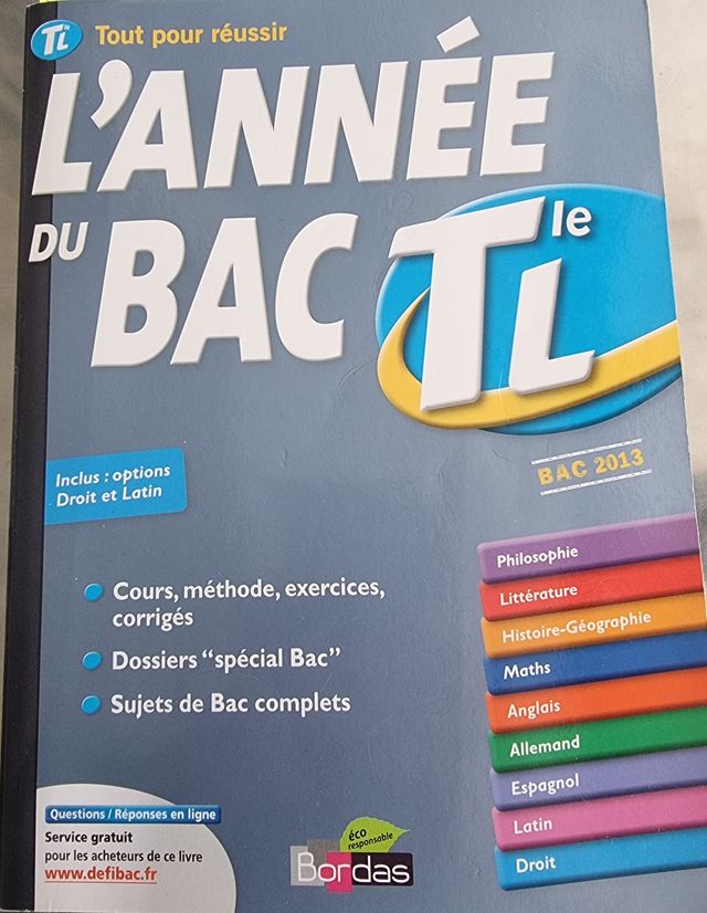 L'année du Bac Tle L BAC 2013