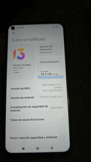 Xiaomi Redmi Note 9T 128GB Nero