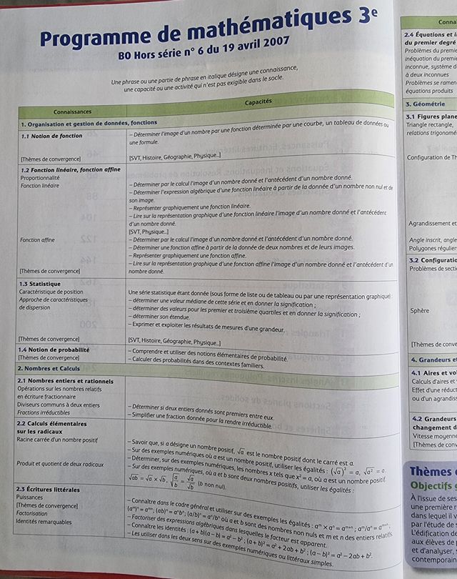 Transmath 3e programme 2008