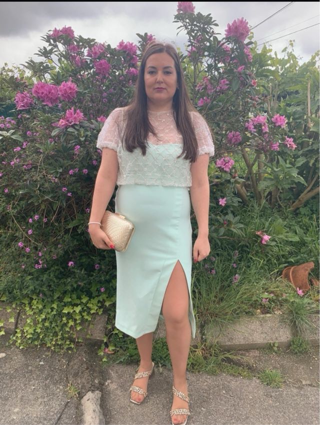 Vestido Silvia Navarro Celeste