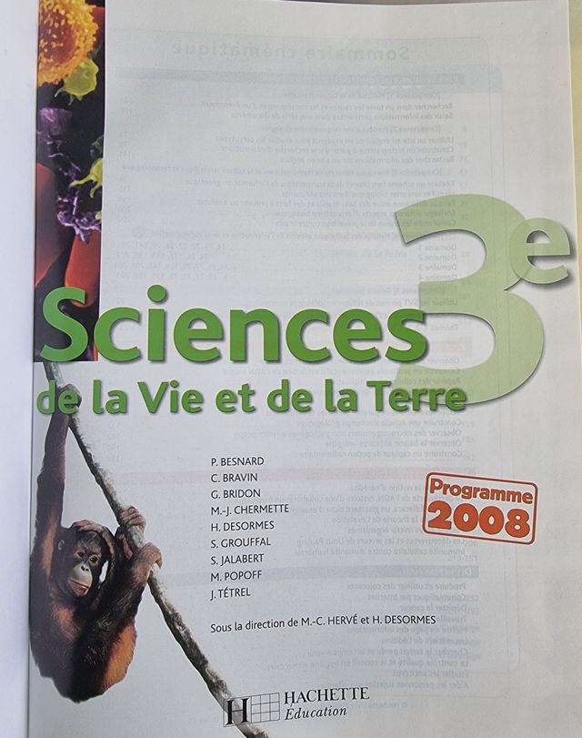 Sciences de la Vie et de la Terre 3e - Livre él...