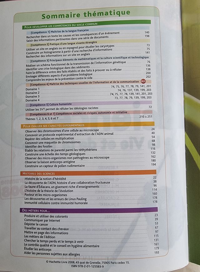 Sciences de la Vie et de la Terre 3e - Livre él...