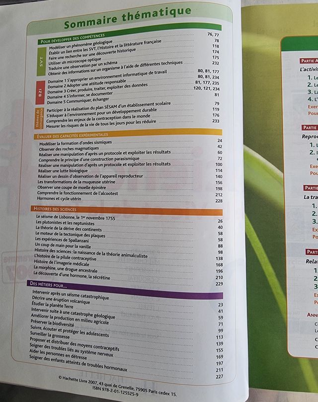 Sciences de la Vie et de la Terre 4e - Livre él...