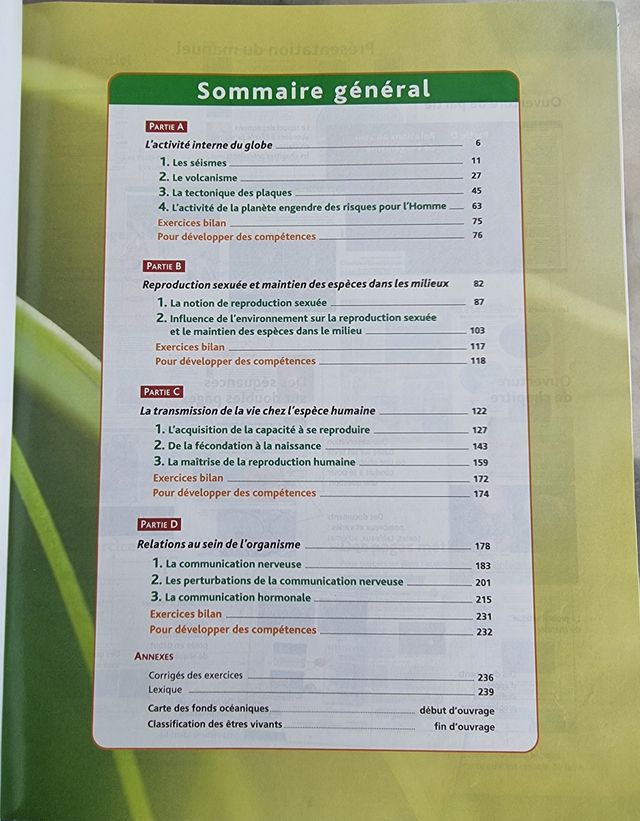 Sciences de la Vie et de la Terre 4e - Livre él...