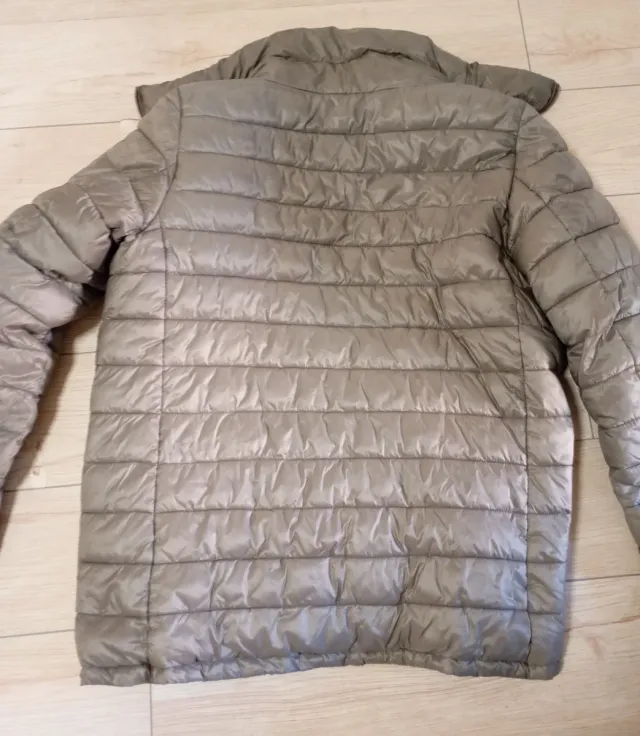 Chaqueta acolchada beige reversible