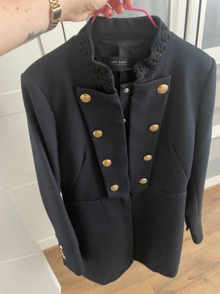 Abrigo Zara azul mujer