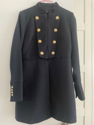 Abrigo Zara azul mujer