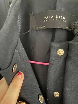 Abrigo Zara azul mujer