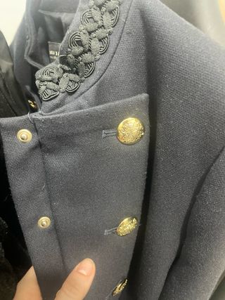 Abrigo Zara azul mujer