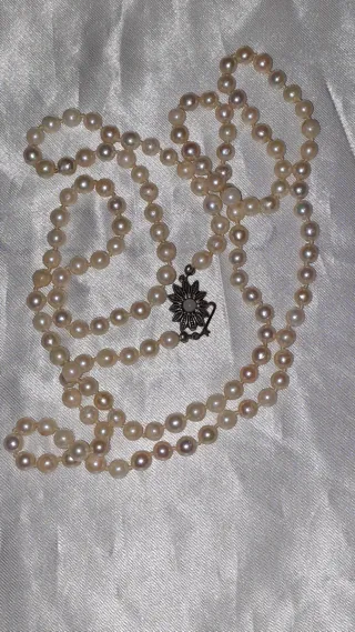 Collana perle naturali e argento 800