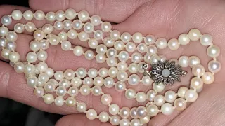 Collana perle naturali e argento 800