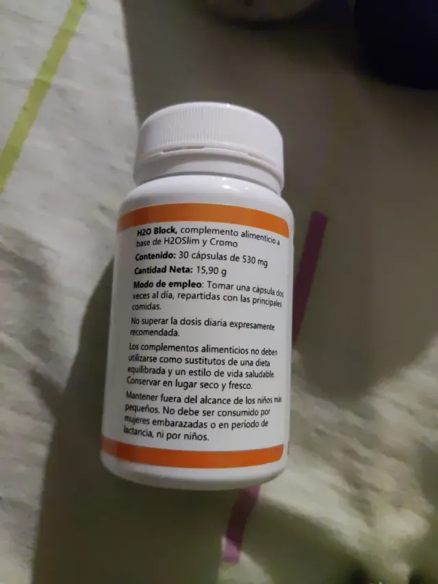 H2O BLOCK Complemento alimenticio 30 cápsulas