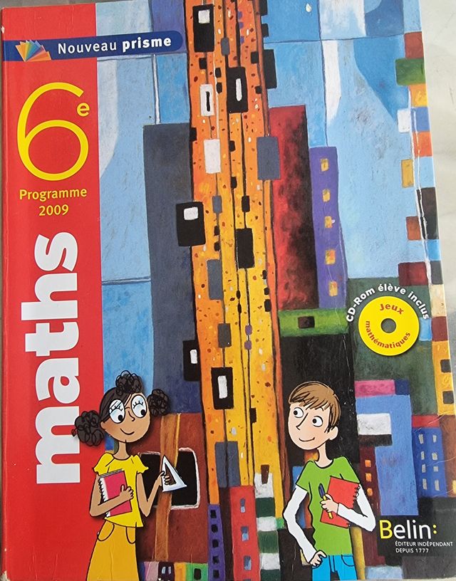Maths 6e Nouveau prisme Programme 2009