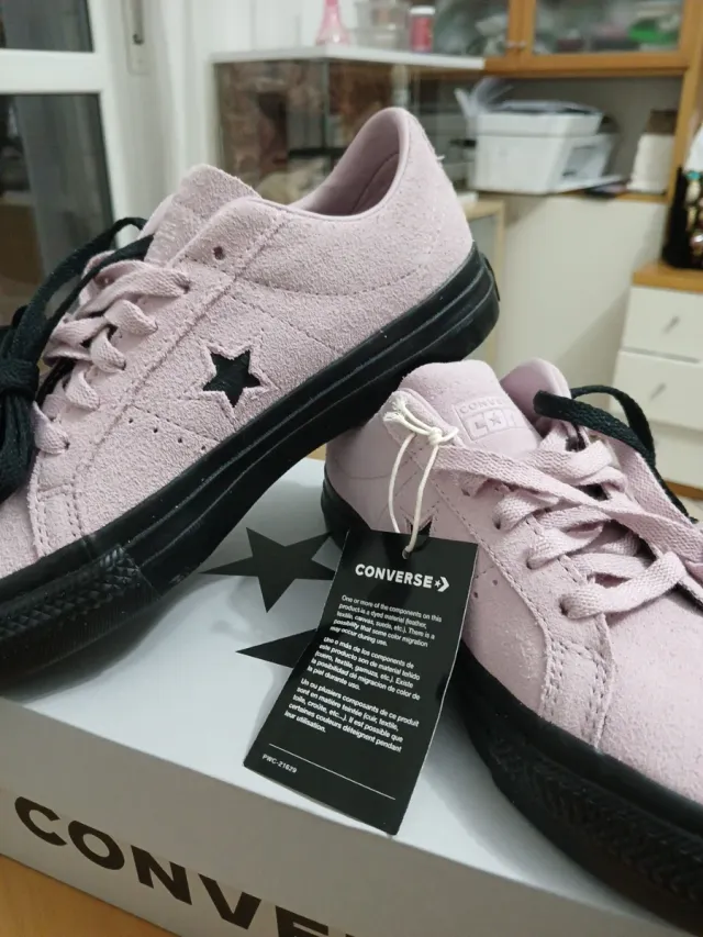 Converse rosa scamosciate taglia 37