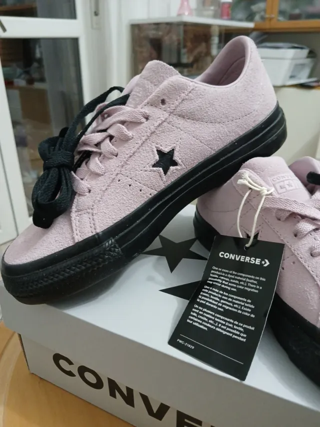 Converse rosa scamosciate taglia 37