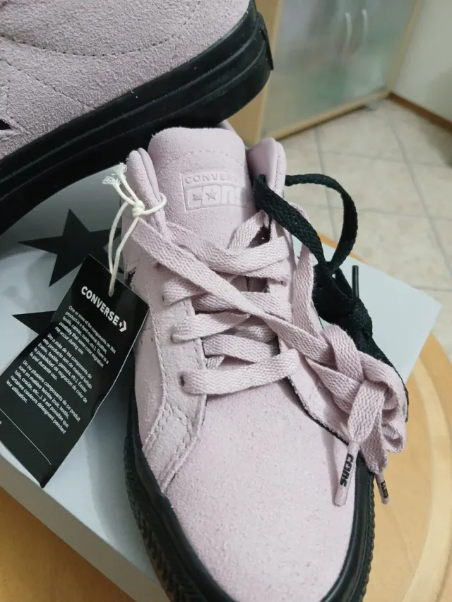 Converse rosa scamosciate taglia 37