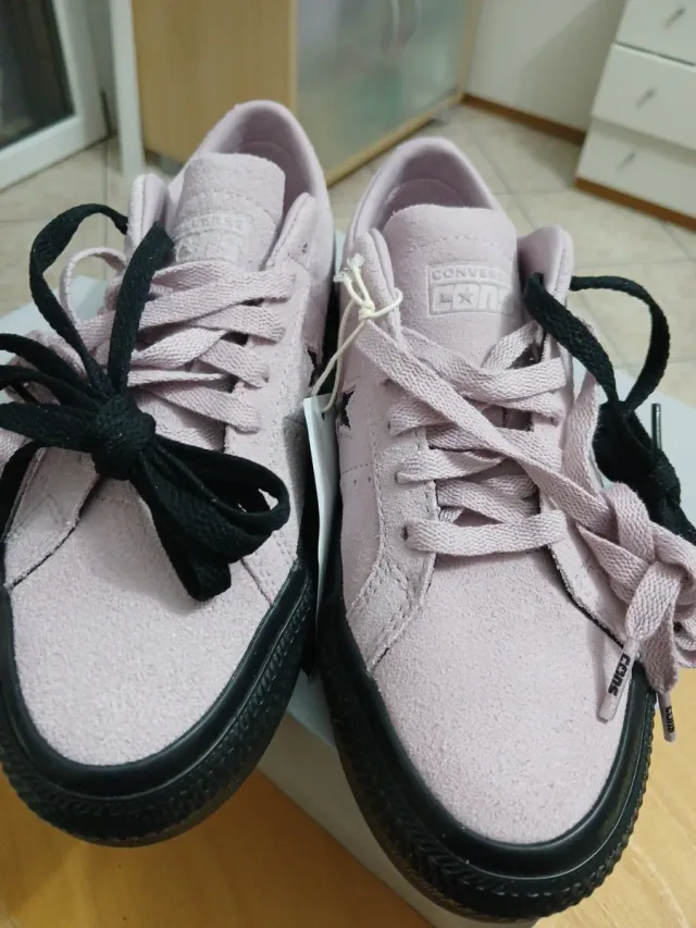 Converse rosa scamosciate taglia 37