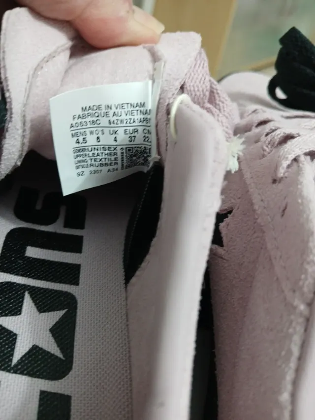 Converse rosa scamosciate taglia 37