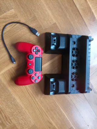 Mando PS4  + Base Carga y refrigeración para ps4