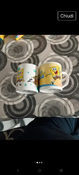 Coppia tazze Spongebob, vendibili singolarmente