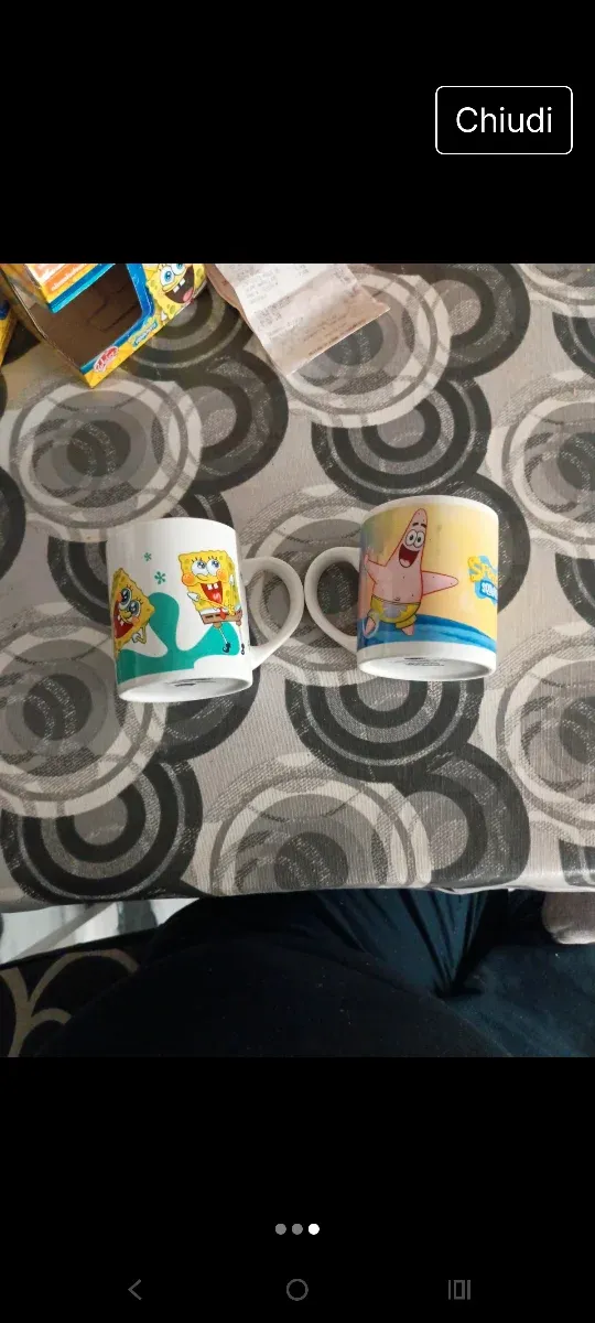 Coppia tazze Spongebob, vendibili singolarmente
