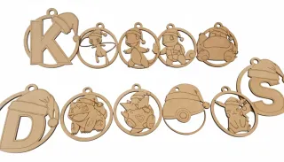 Bolas navidad Pokemon Madera