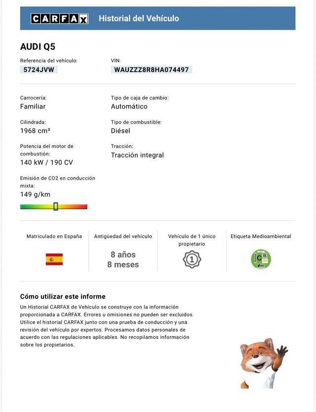 AUDI Q5 2.0 TDI clean 190CV quatt S tron S line