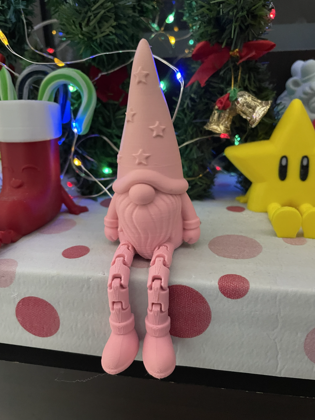 Gnomo Navideño Articulado Rojo