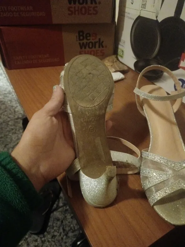 Zapatos de fiesta dorados/plateados