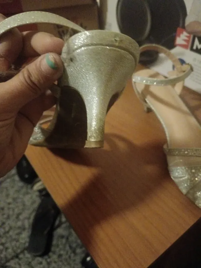 Zapatos de fiesta dorados/plateados