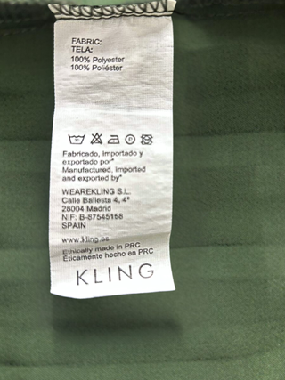 Vestido Kling verde oscuro Talla XL