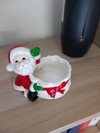 Portavaso Babbo Natale ceramica