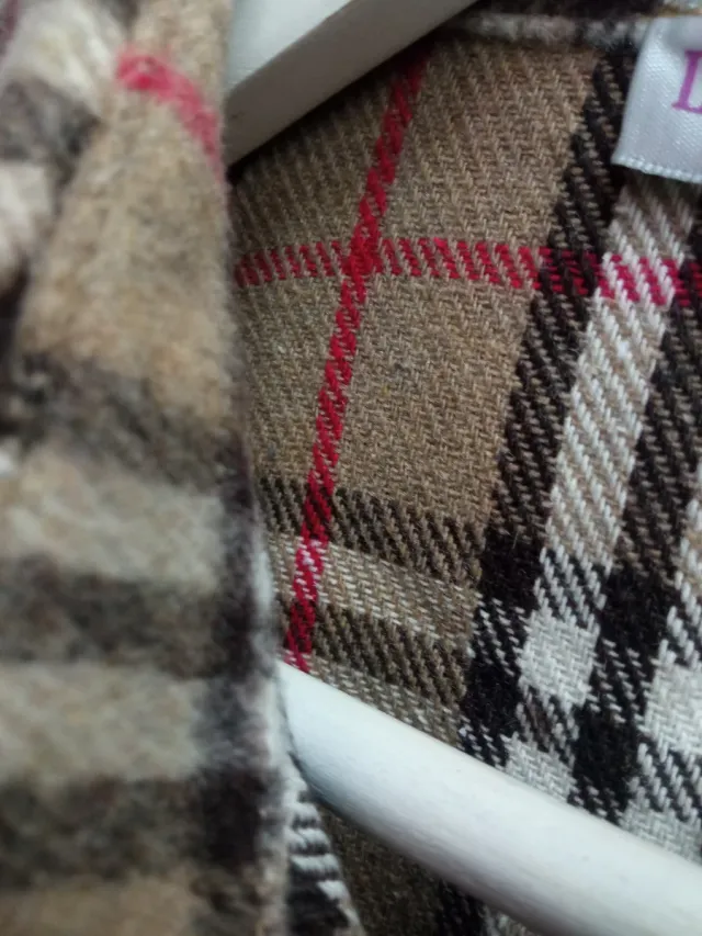 Sobrecamisa cuadros beige