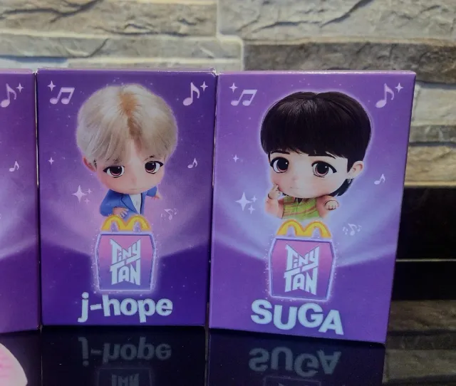 Lote 2 figuras Tiny Tan McDonald's moradas