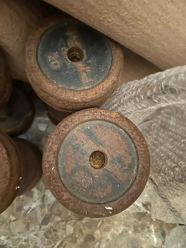 Mancuernas 16kg, 20kg y 26kg