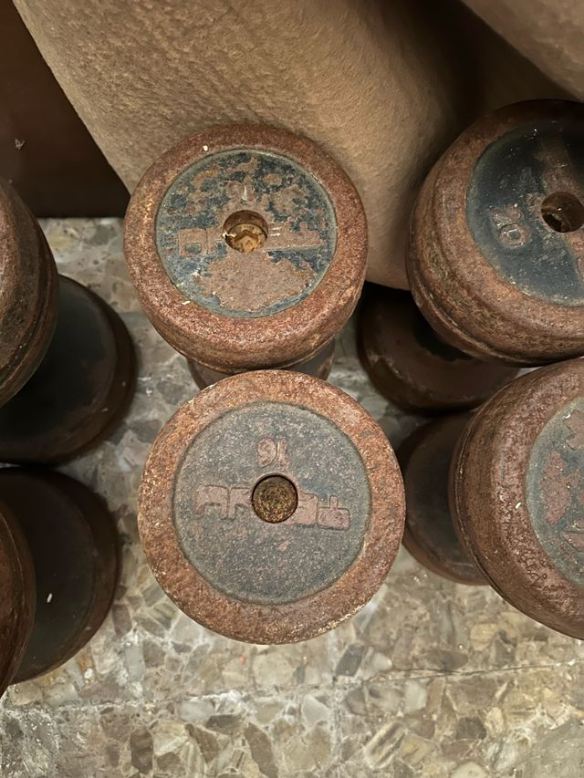 Mancuernas 16kg, 20kg y 26kg