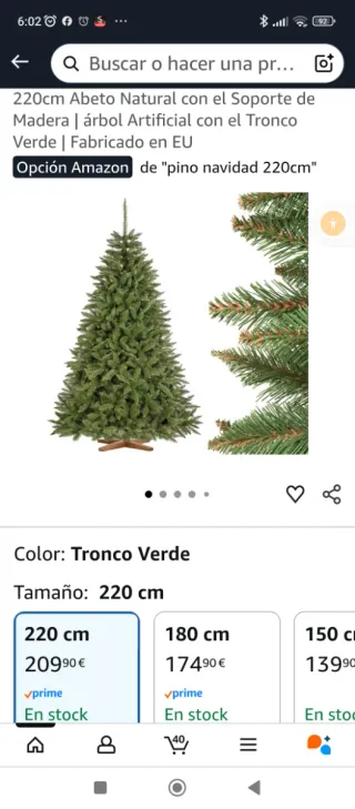 Pino de Navidad Artificial Decorado