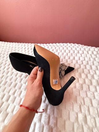 Zapatos LODI Salón Negros con Pedrería