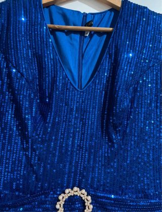 Mono fiesta lentejuelas azul