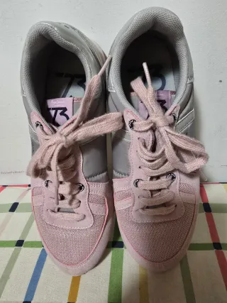 Zapatillas Pepe Jeans rosas y plateadas T.39