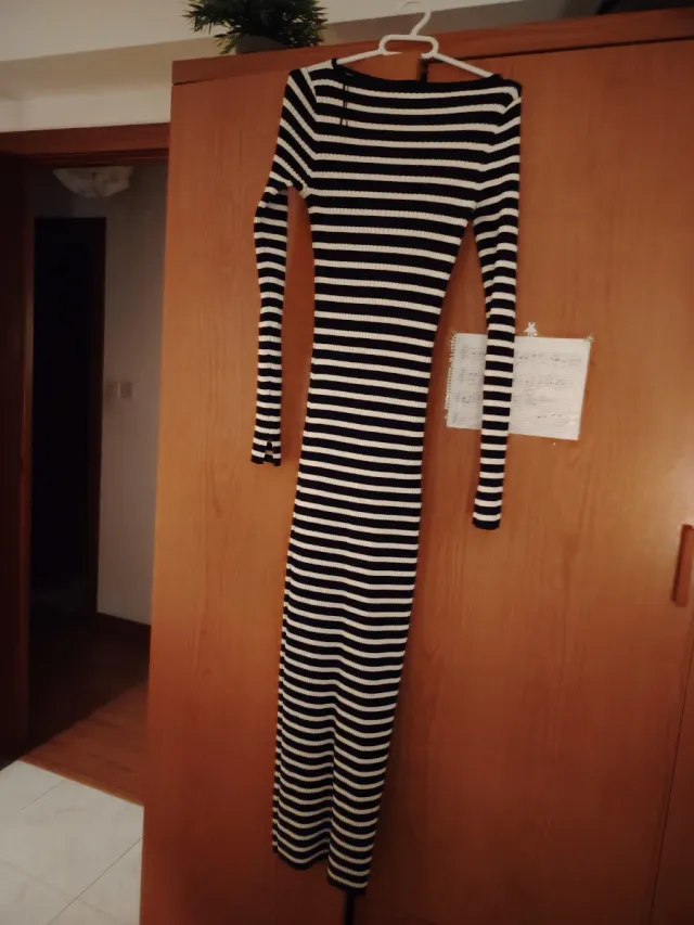 Vestido largo rayas Bershka Talla M