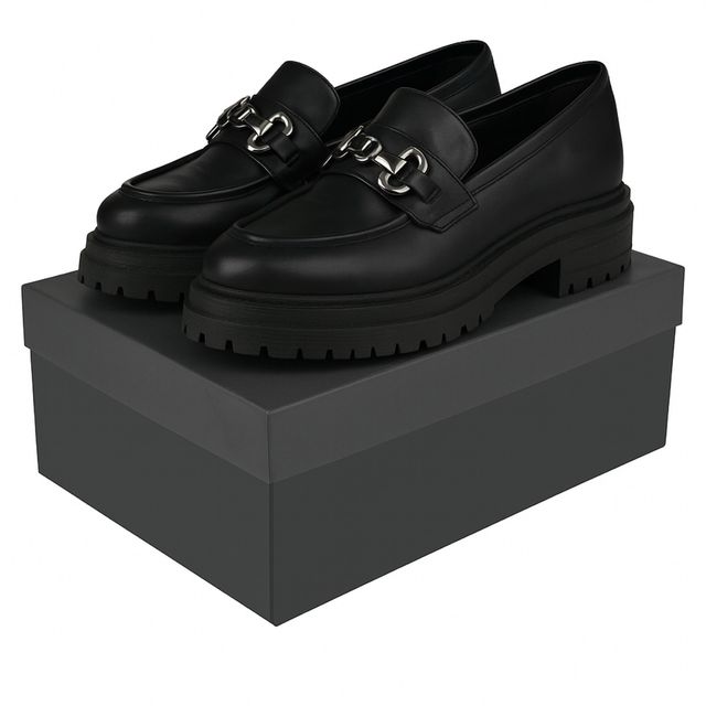 Mocassini NeroGiardini neri con fibbia