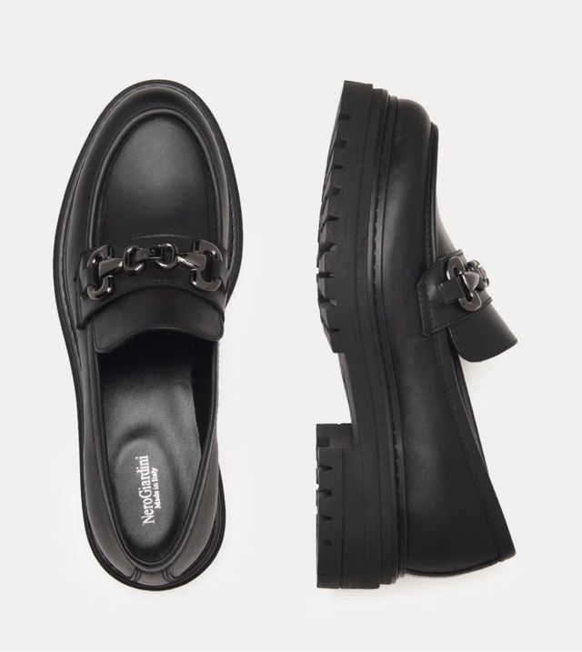 Mocassini NeroGiardini neri con fibbia