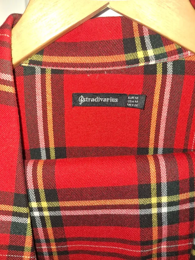 Conjunto blazer y pantalón cuadros rojo