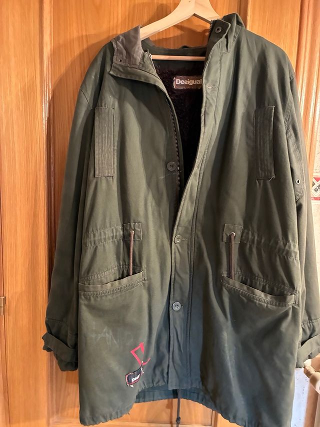 Chaquetón Desigual Hombre Forro Borrego Verde