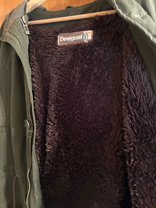 Chaquetón Desigual Hombre Forro Borrego Verde
