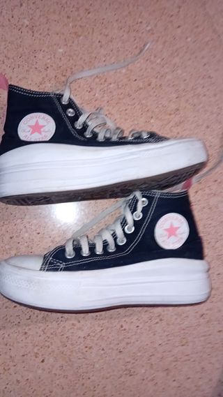 Converse plataforma negras talla 38